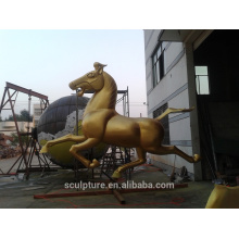 Современный металл скульптура лошадь латунь
